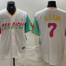 San Diego Padres #7 Ha-Seong Kim White City Connect Cool Base Stitched Baseball Jersey