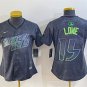 Josh Lowe Tampa Bay Rays #15 Charcoal City Connect Stitched Jersey