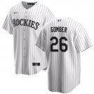 Colorado Rockies #26 Austin Gomber White Cool Base Stitched Baseball Jersey