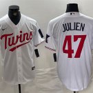 Minnesota Twins #47 Edouard Julien White Cool Base Stitched Jersey
