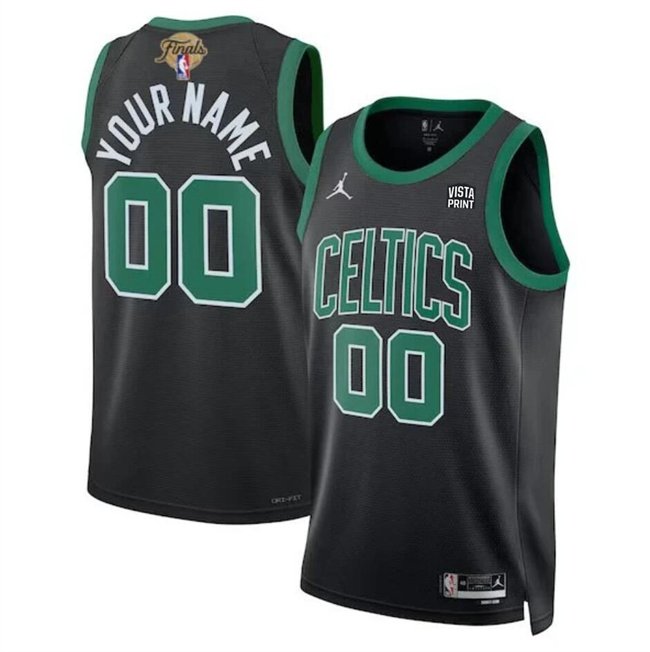 Boston Celtics Active Player Custom Black 2024 Finals Statement Edition Stitched Basketball Jersey