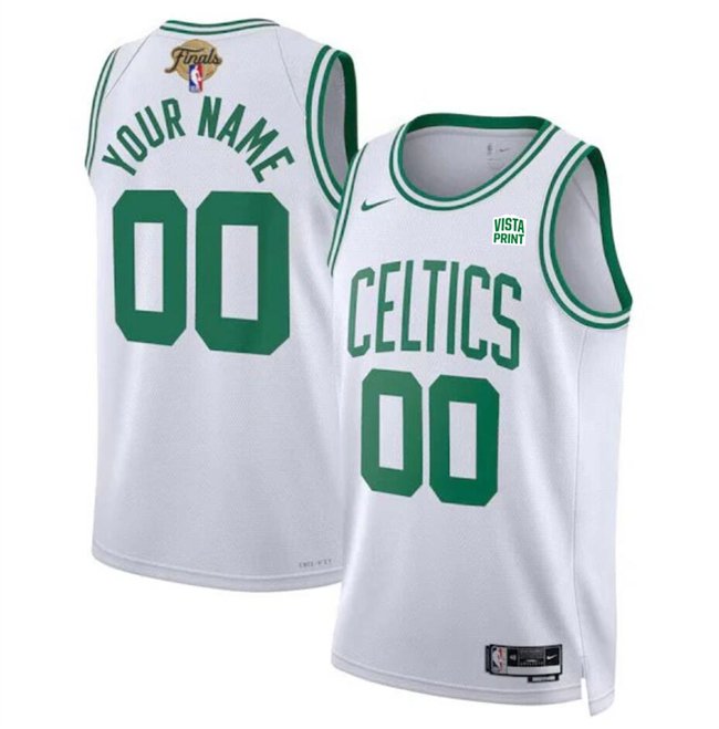 Boston Celtics Active Player Custom White 2024 Finals Association Edition Stitched Basketball Jersey