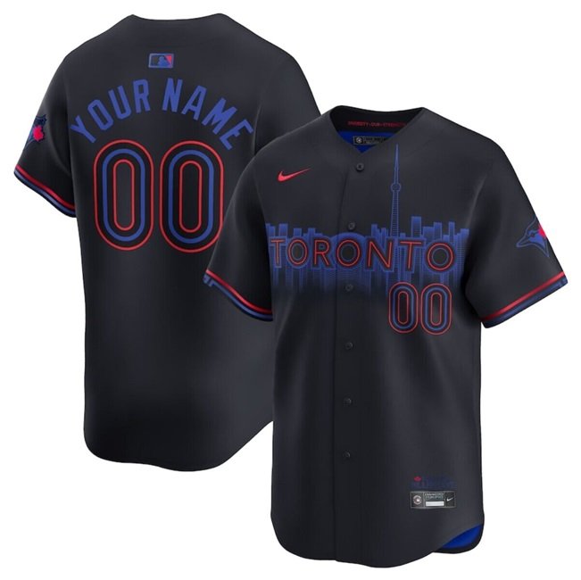 Toronto Blue Jays Active Player Custom Black 2024 City Connect Limited Stitched Baseball Jersey