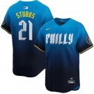 Philadelphia Phillies #21 Garrett Stubbs Blue 2024 City Connect Limited Stitched Baseball Jersey
