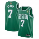 Boston Celtics #7 Jaylen Brown Green 2024 Finals Champions Icon Edition Stitched Basketball Jersey