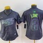 Brandon Lowe Tampa Bay Rays #8 Charcoal City Connect Stitched Jersey