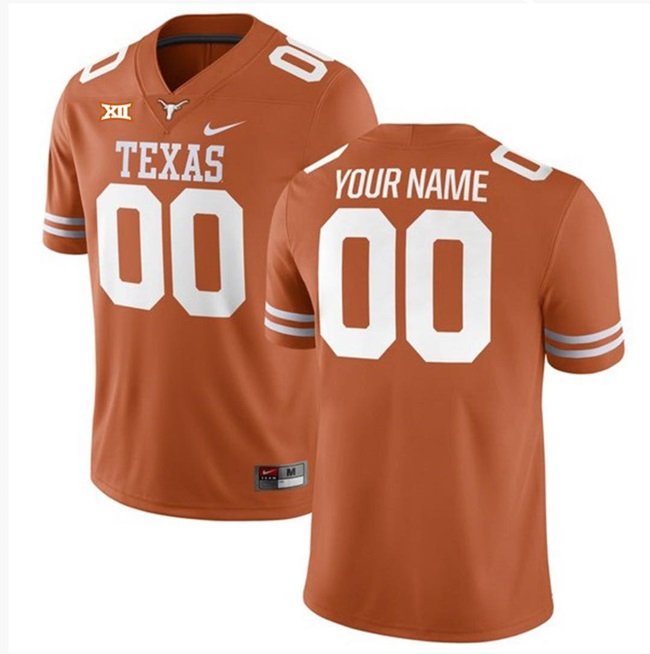 Texas Longhorns Active Player Custom Orange Stitched Jersey