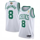 Boston Celtics #8 Kristaps Porzingis White 2024 Finals Champions Association Edition Stitched Jersey