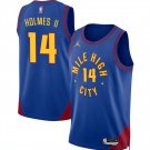 Denver Nuggets #14 DaRon Holmes II Blue 2024 Draft Statement Edition Stitched Basketball Jersey