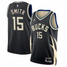 Milwaukee Bucks #15 Tyler Smith Black 2024 Draft Statement Edition Stitched Basketball Jersey