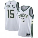 Milwaukee Bucks #15 Tyler Smith White 2024 Draft Association Edition Stitched Basketball Jersey
