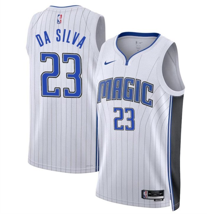 Orlando Magic #23 Tristan Da Silva White 2024 Draft Association Edition Stitched Basketball Jersey