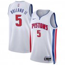 Detroit Pistons #5 Ron Holland II White 2024 Draft Association Edition Stitched Jersey