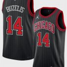Chicago Bulls #14 Matas Buzelis Black 2024 Draft Statement Edition Stitched Basketball Jersey