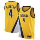 Indiana Pacers #4 Tristen Newton Yelllow 2024 Draft Statement Edition Stitched Basketball Jersey