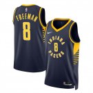 Indiana Pacers #8 Enrique Freeman Navy 2024 Draft Icon Edition Stitched Basketball Jersey