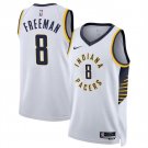 Indiana Pacers #8 Enrique Freeman White 2024 Draft Association Edition Stitched Basketball Jersey