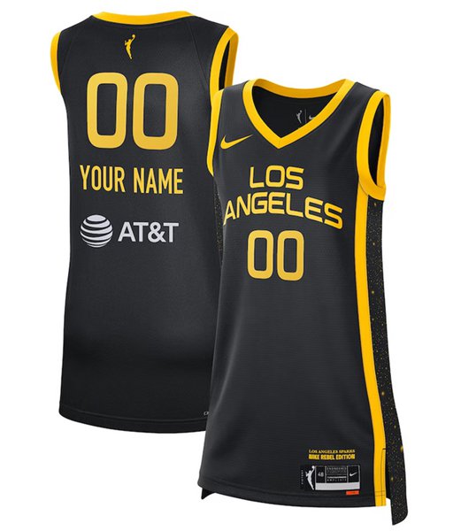 Los Angeles Sparks Active Player Custom Black Rebel Edition Stitched Jersey