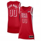 USA Basketball ACTIVE PLAYER Custom Red 2024 Swingman Stitched Jersey