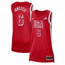 USA Basketball #5 Kelsey Plum Red 2024 Swingman Stitched Jersey