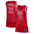 USA Basketball #12 Diana Taurasi Red 2024 Swingman Stitched Jersey