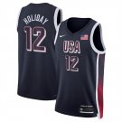 USA Basketball #12 Jrue Holiday Navy 2024 Swingman Stitched Jersey