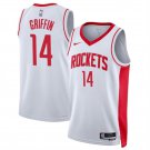 Houston Rockets #14 AJ Griffin White Association Edition Stitched Jersey