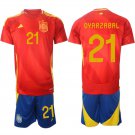 Spain Team #21 Mikel Oyarzabal 2024-25 Red Home Soccer Jersey Suit