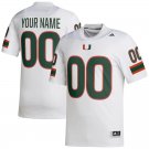 Miami Hurricanes Customized White Stitched Football Jersey