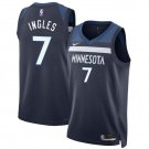 Minnesota Timberwolves #7 Joe Ingles Icon Edition navy 75th Anniversary Swingman Stitched Jersey