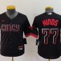 Cincinnati Reds #77 Rece Hinds Black 2023 City Connect Cool Base Stitched Baseball Jersey