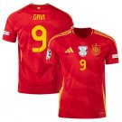 Spain Team #9 Gavi Scarlet 2024 Home Soccer Jersey