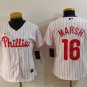 Philadelphia Phillies #16 Brandon Marsh White Stitched Baseball Jersey