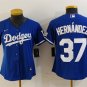 Los Angeles Dodgers #37 Teoscar Hern&Atilde;&iexcl;ndez Blue Cool Base Stitched Baseball Jersey