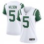 New York Jets #5 Garrett Wilson White Classic Alternate Vapor F.U.S.E. Limited Stitched Jersey