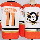 Anaheim Ducks #11 Trevor Zegras White/Orange 2024-25 Stitched Jersey