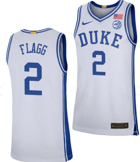 Duke Blue Devils #2 Cooper Flagg White College Basketball Stitched Jersey