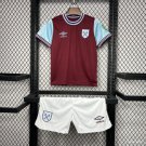 24/25 Kids West Ham United Home Kit Shirt Soocer Jersey