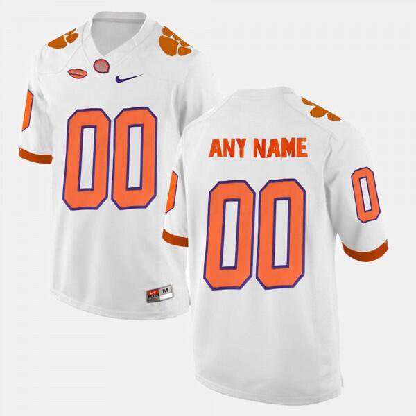 Custom Clemson Tigers White College Stitched Football Jersey
