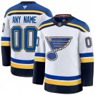 Custom St. Louis Blues White 2024-25 Away Premium Stitched Hockey Jersey