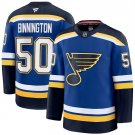 St. Louis Blues #50 Jordan Binnington Blue 2024-25 Home Stitched Hockey Jersey