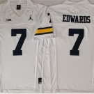 Michigan Wolverines #7 Donovan Edwards White 2023 F.U.S.E. Stitched Jersey