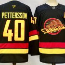 Vancouver Canucks #40 Elias Pettersson Black 2024-25 With A Patch Alternate Stitched Hockey Jersey