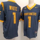 West Virginia Mountaineers #1 Jahiem White Navy F.U.S.E. Stitched Jersey