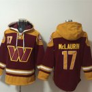 Men's Washington Commanders #17 Terry McLaurin Burgundy Ageless Must-Have Lace-Up Pullover Hoodie