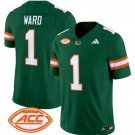 Miami Hurricanes #1 Cam Ward Green F.U.S.E Stitched Jersey