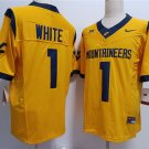 West Virginia Mountaineers #1 Jahiem White Yellow F.U.S.E. Stitched Jersey