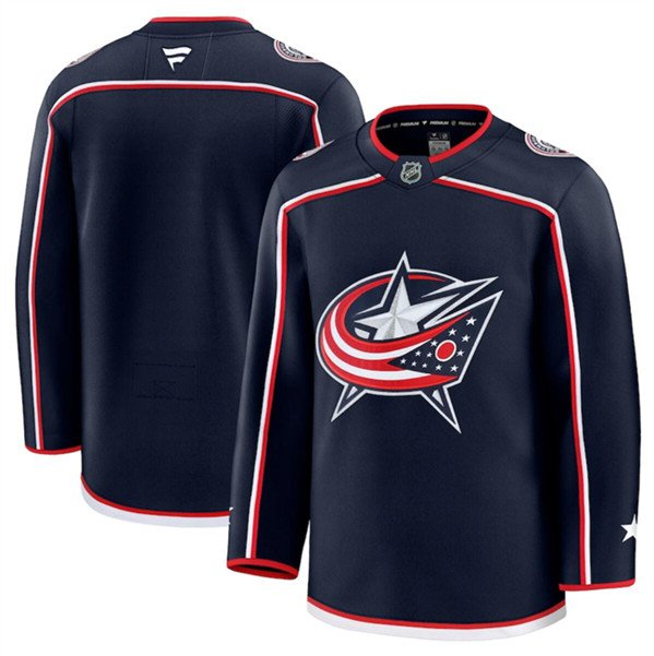 Columbus Blue Jackets Blank Navy 2024-25 Home Stitched Hockey Jersey