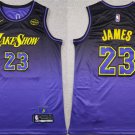 Los Angeles Lakers #23 LeBron James Purple 2024 Stitched Basketball Jersey