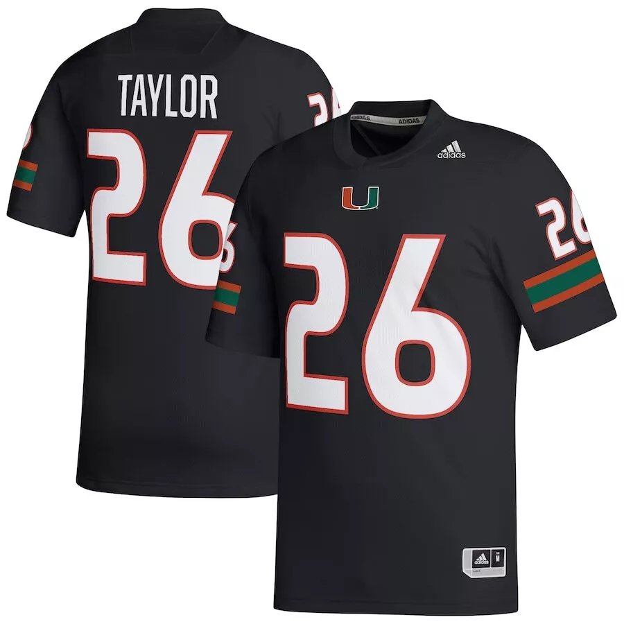Miami Hurricanes #26 Sean Taylor Black Stitched Football Jersey